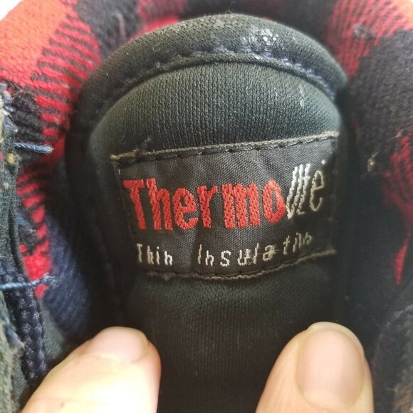 ✅Cobblestone Rubber and Leather Boots Womens Sz 9 Red Plaid Thermolite Insulated - Picture 10 of 12